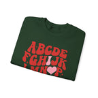 Alphabet ABC Sweatshirt – Playful Red Letter Crewneck
