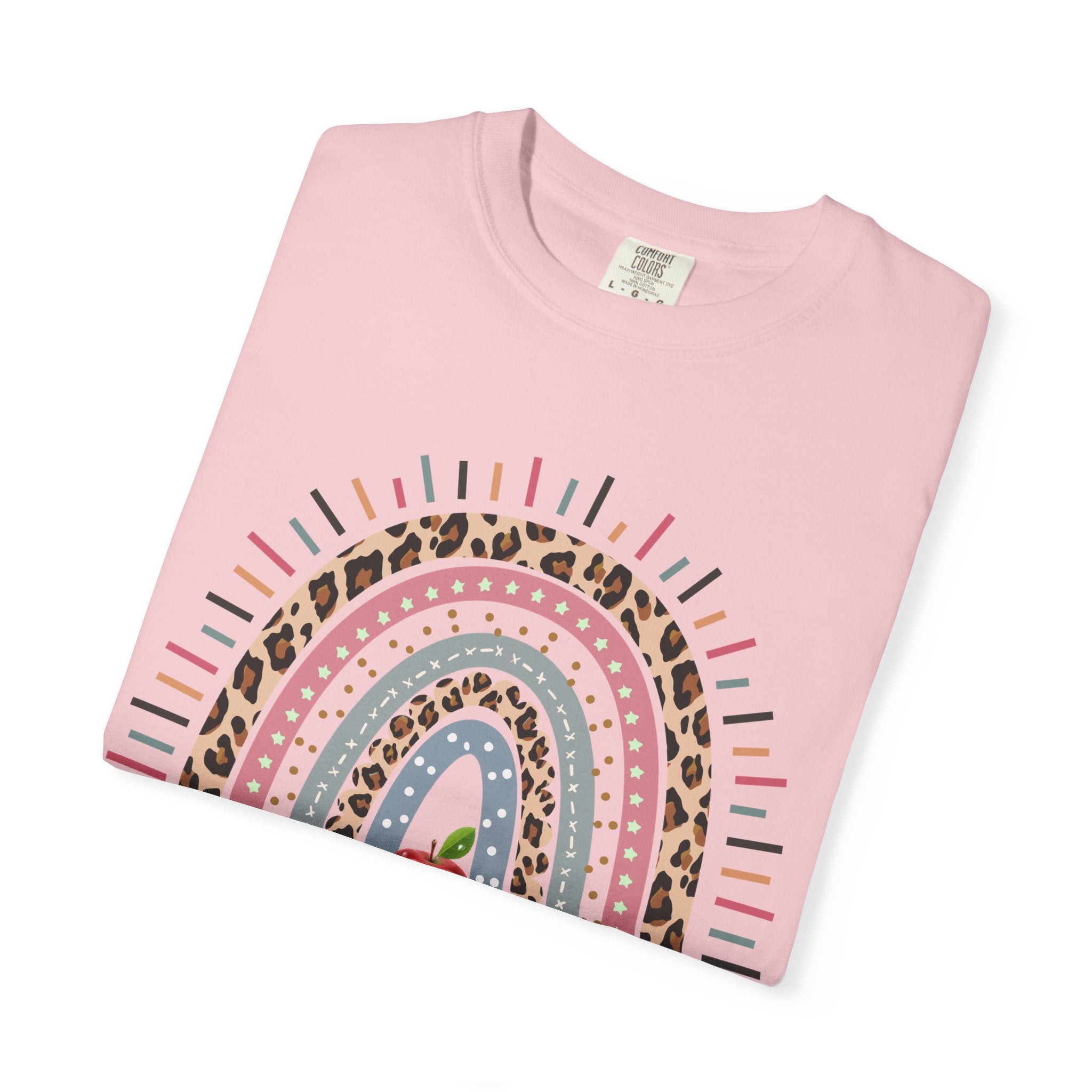 Teacher Rainbow T-Shirt - "We Are Hungry For Learning" School Apple Graphic Tee