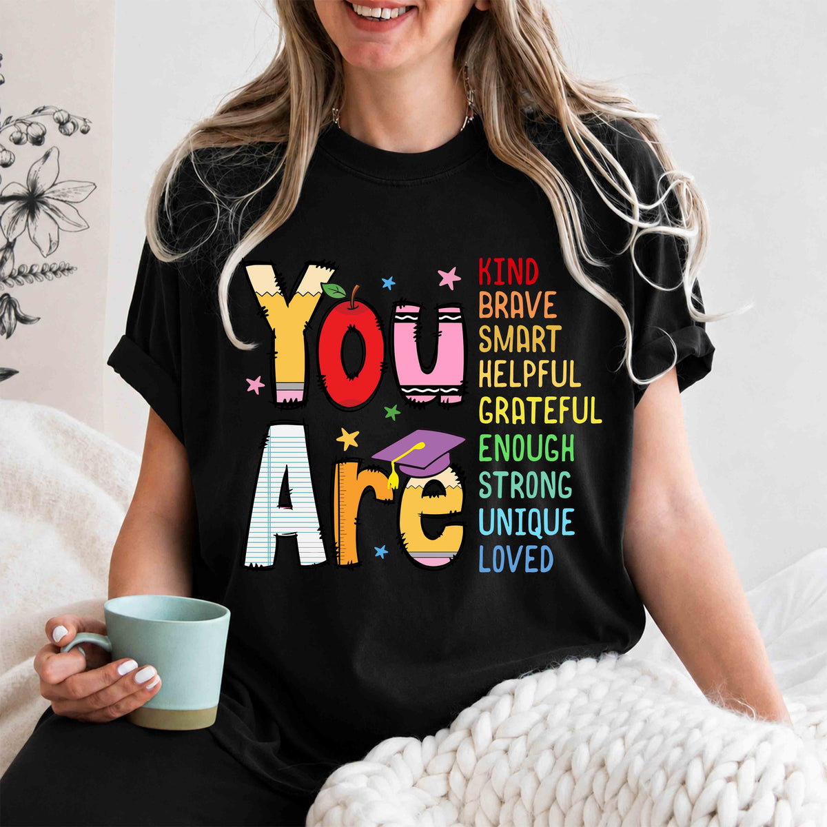 You Are Loved Inspirational T-Shirt — Positive Affirmation Tee for Kids & Teens