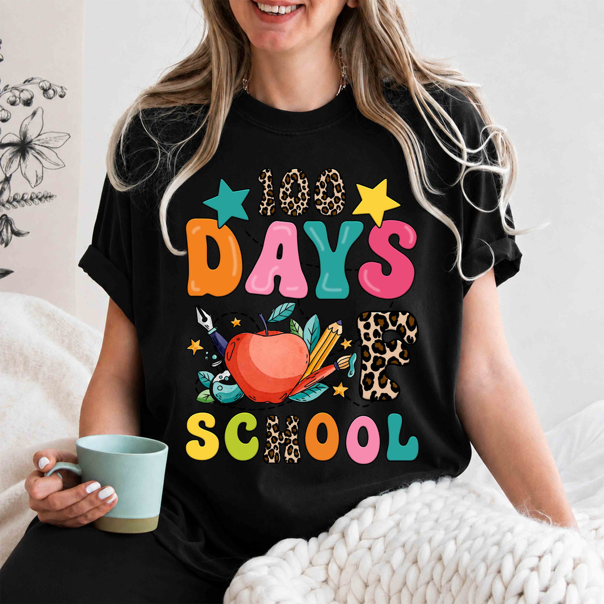 100 Days of School T-Shirt — Colorful Kids Celebration Tee