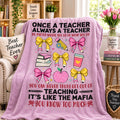 Teacher Velveteen Plush Blanket – “Once a Teacher Always a Teacher” Cozy Gift