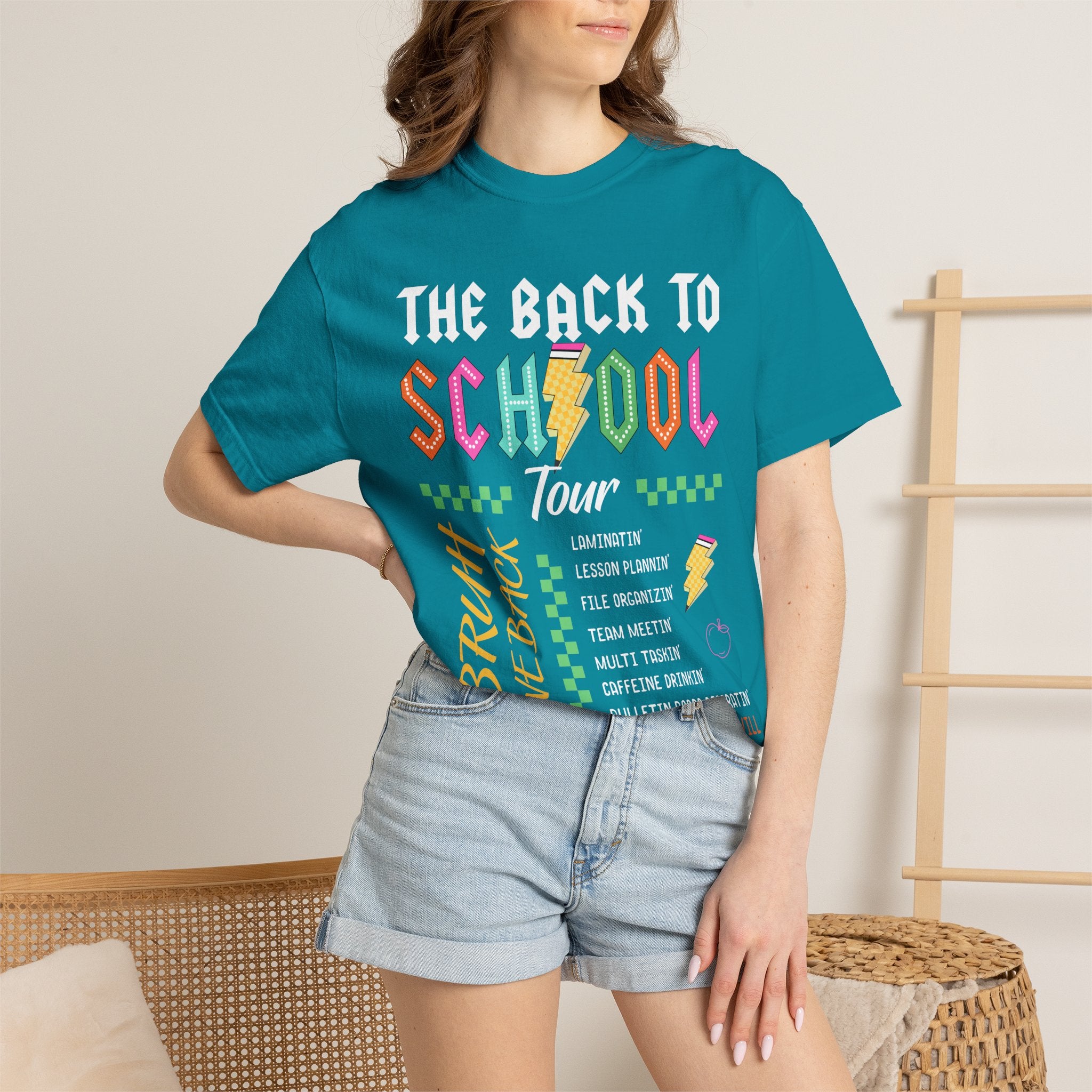 Back to School Tour T-Shirt — Retro Teacher Humor Tee ("Bruh! We Back")