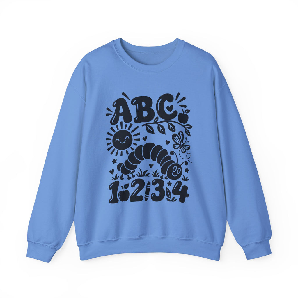 ABC 1234 Alphabet & Numbers Educational Crewneck Sweatshirt