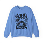 ABC 1234 Alphabet & Numbers Educational Crewneck Sweatshirt