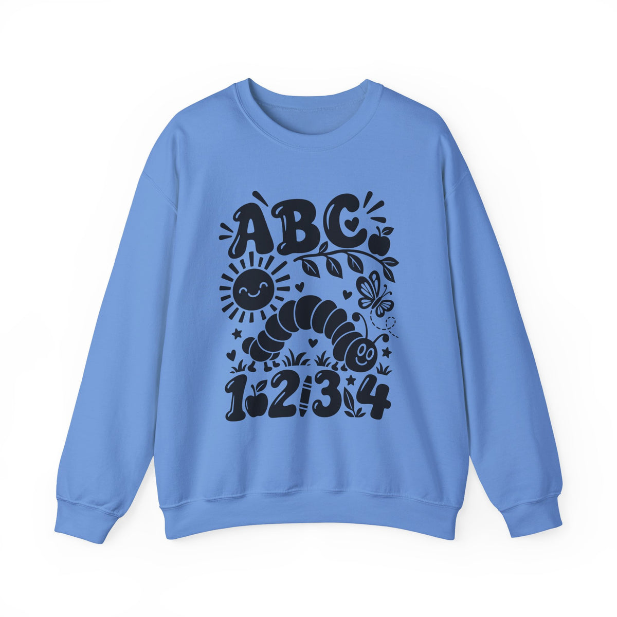 ABC 1234 Alphabet & Numbers Educational Crewneck Sweatshirt