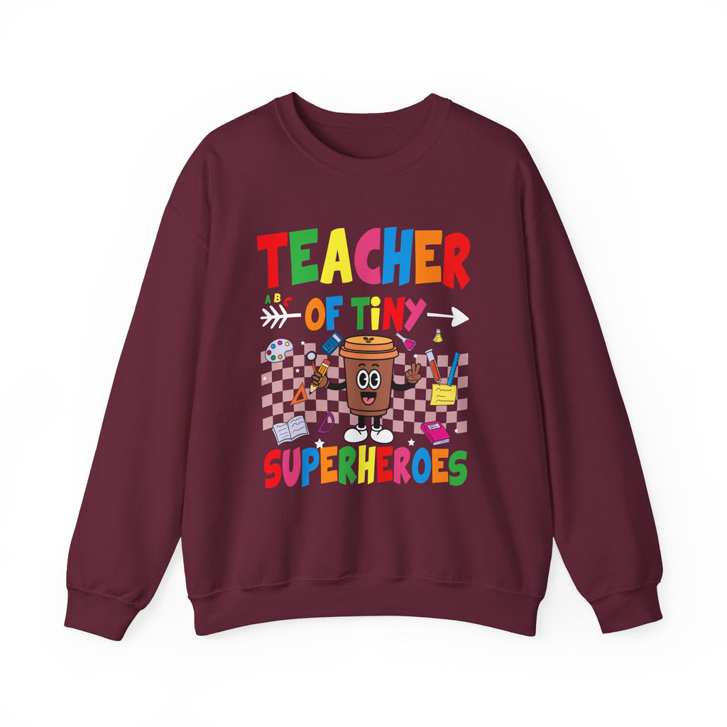 Teacher of Tiny Superheroes Crewneck Sweatshirt