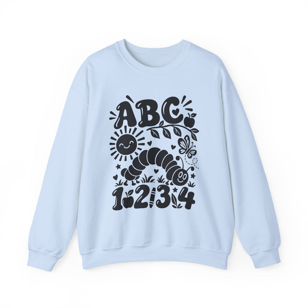 ABC 1234 Alphabet & Numbers Educational Crewneck Sweatshirt