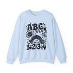ABC 1234 Alphabet & Numbers Educational Crewneck Sweatshirt