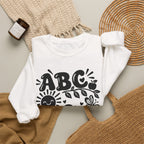 ABC 1234 Alphabet & Numbers Educational Crewneck Sweatshirt
