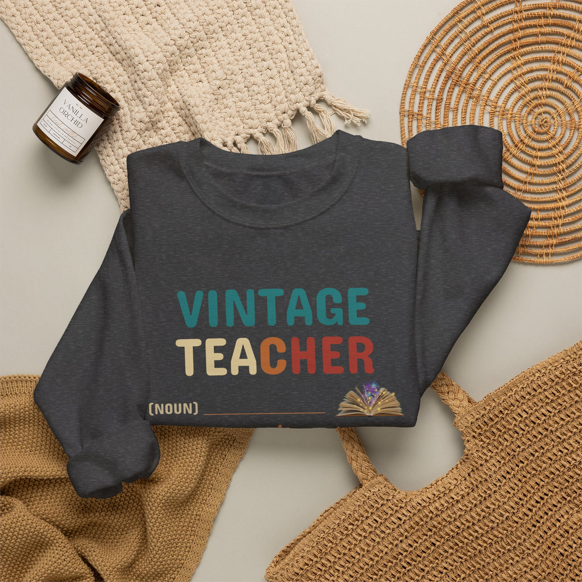 Vintage Teacher Quote Crewneck Sweatshirt
