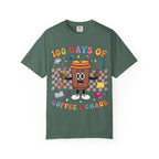 100 Days of Coffee & Chaos T-Shirt — Funny Teacher/Student Celebration Tee