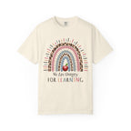 Teacher Rainbow T-Shirt - "We Are Hungry For Learning" School Apple Graphic Tee