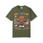 100 Days of Coffee & Chaos T-Shirt — Funny Teacher/Student Celebration Tee