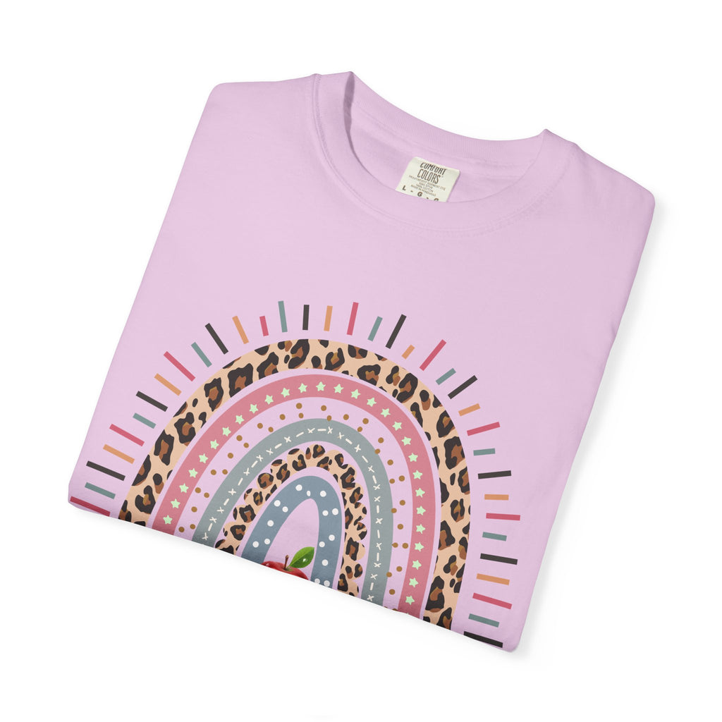 Teacher Rainbow T-Shirt - "We Are Hungry For Learning" School Apple Graphic Tee
