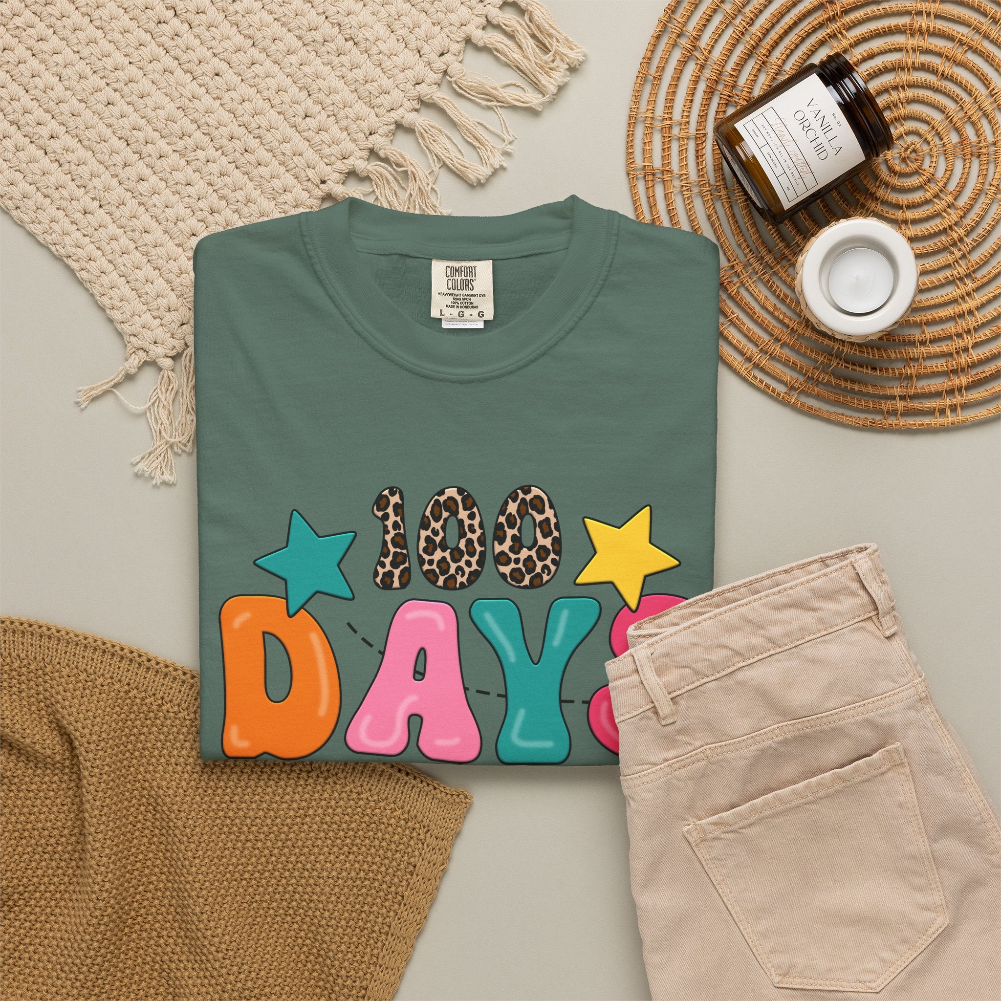 100 Days of School T-Shirt — Colorful Kids Celebration Tee