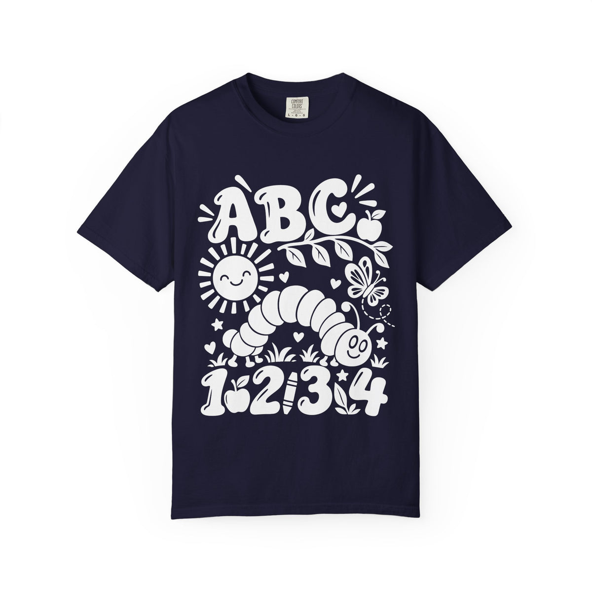 ABC 1-2-3 Educational T-Shirt — Cute Caterpillar Alphabet & Numbers Tee