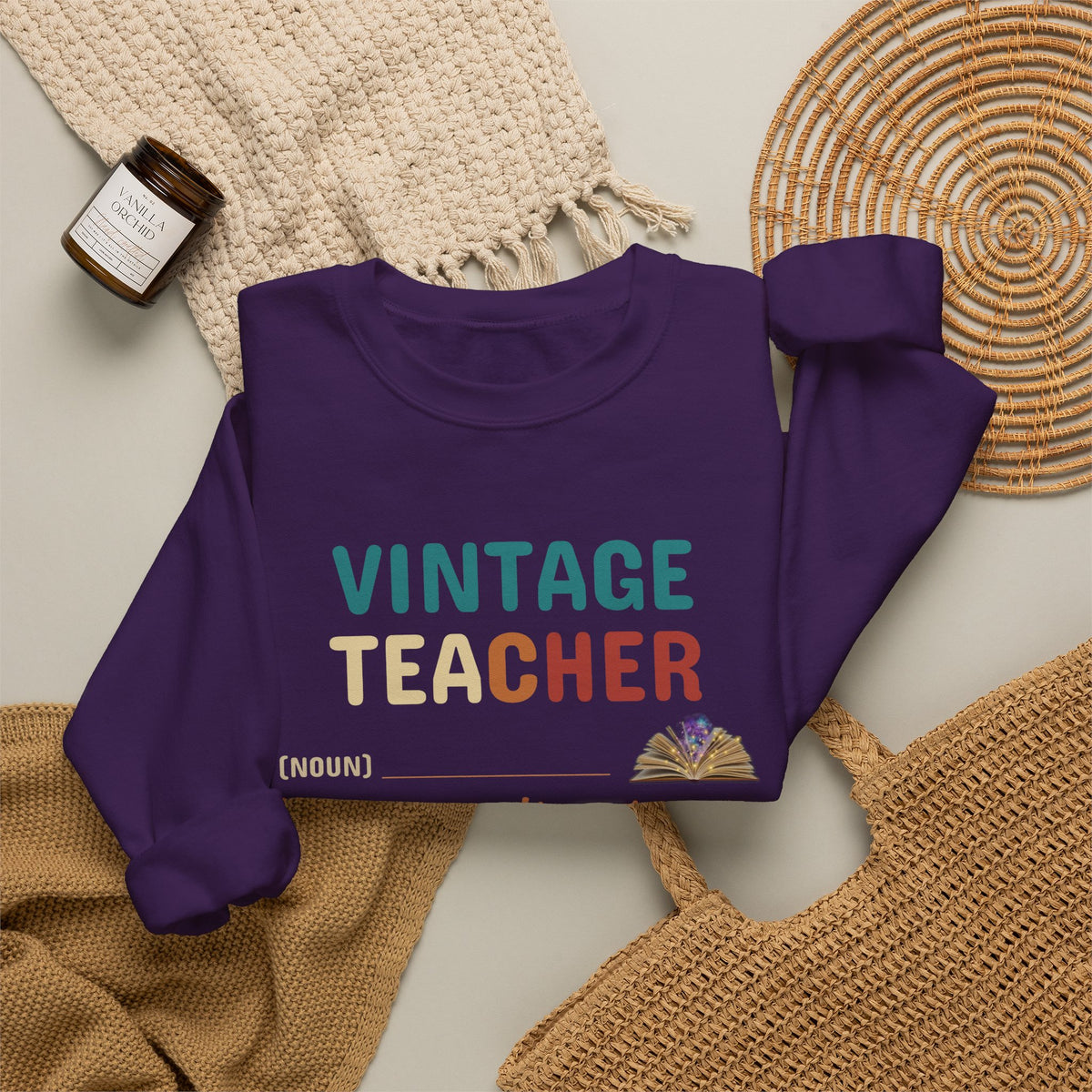Vintage Teacher Quote Crewneck Sweatshirt
