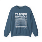 Teacher Nutrition Facts Crewneck Sweatshirt