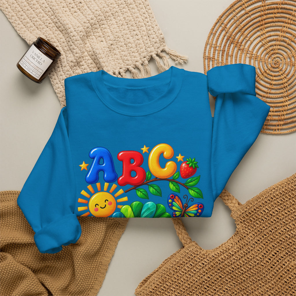 ABC 1234 Educational Kids Crewneck Sweatshirt