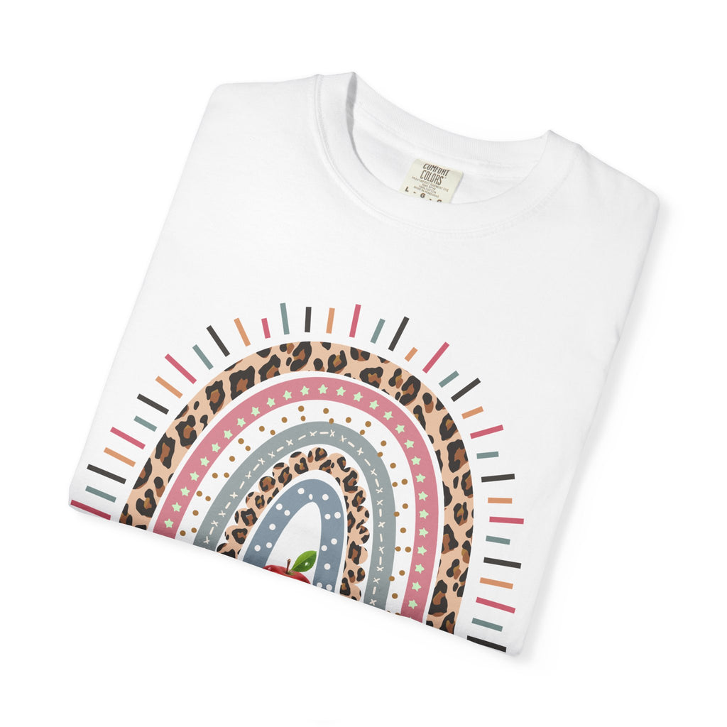 Teacher Rainbow T-Shirt - "We Are Hungry For Learning" School Apple Graphic Tee