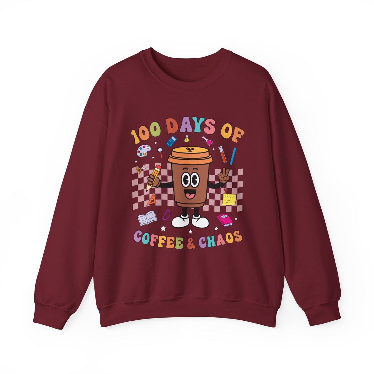 100 Days of Coffee & Chaos Crewneck Sweatshirt