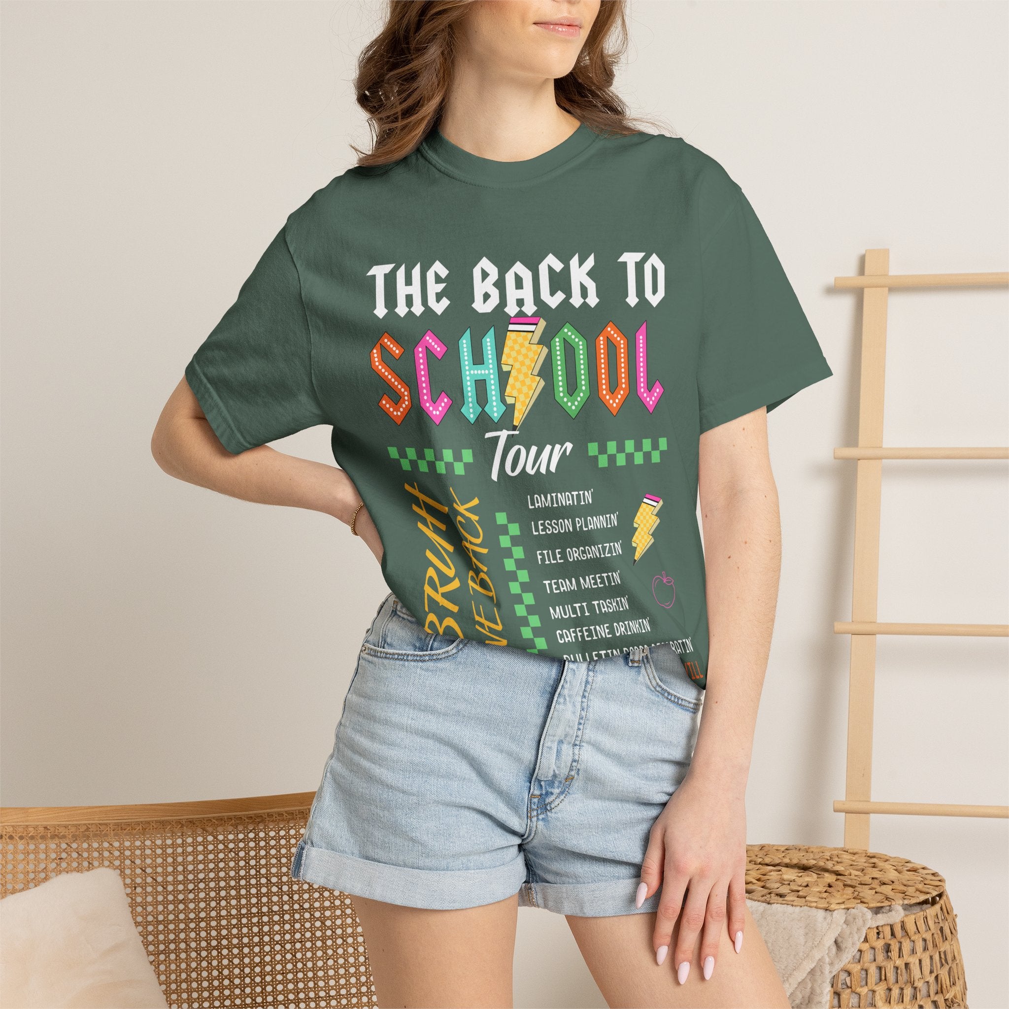 Back to School Tour T-Shirt — Retro Teacher Humor Tee ("Bruh! We Back")