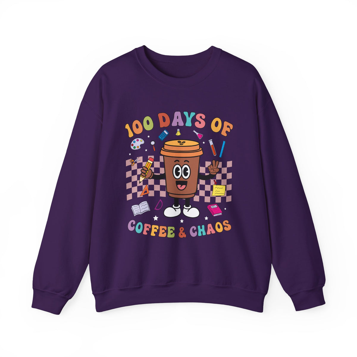 100 Days of Coffee & Chaos Crewneck Sweatshirt