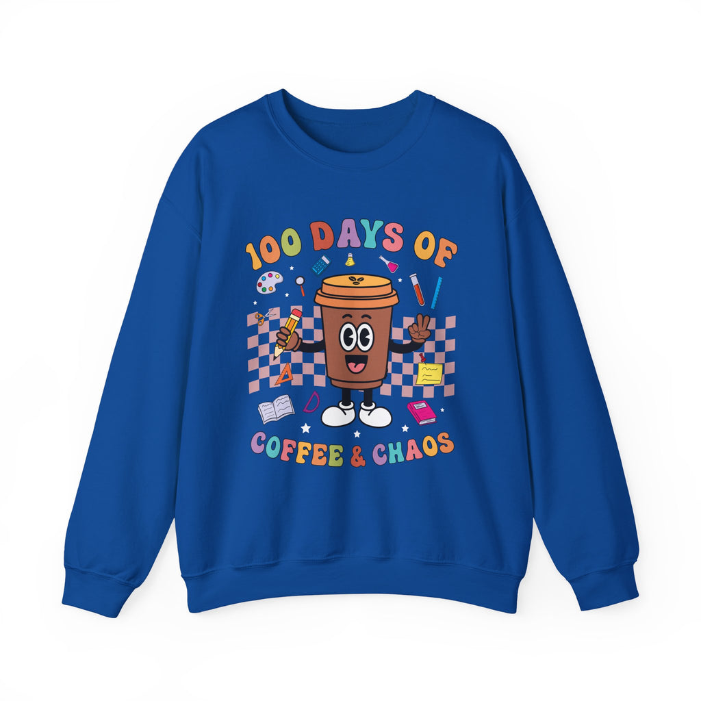 100 Days of Coffee & Chaos Crewneck Sweatshirt