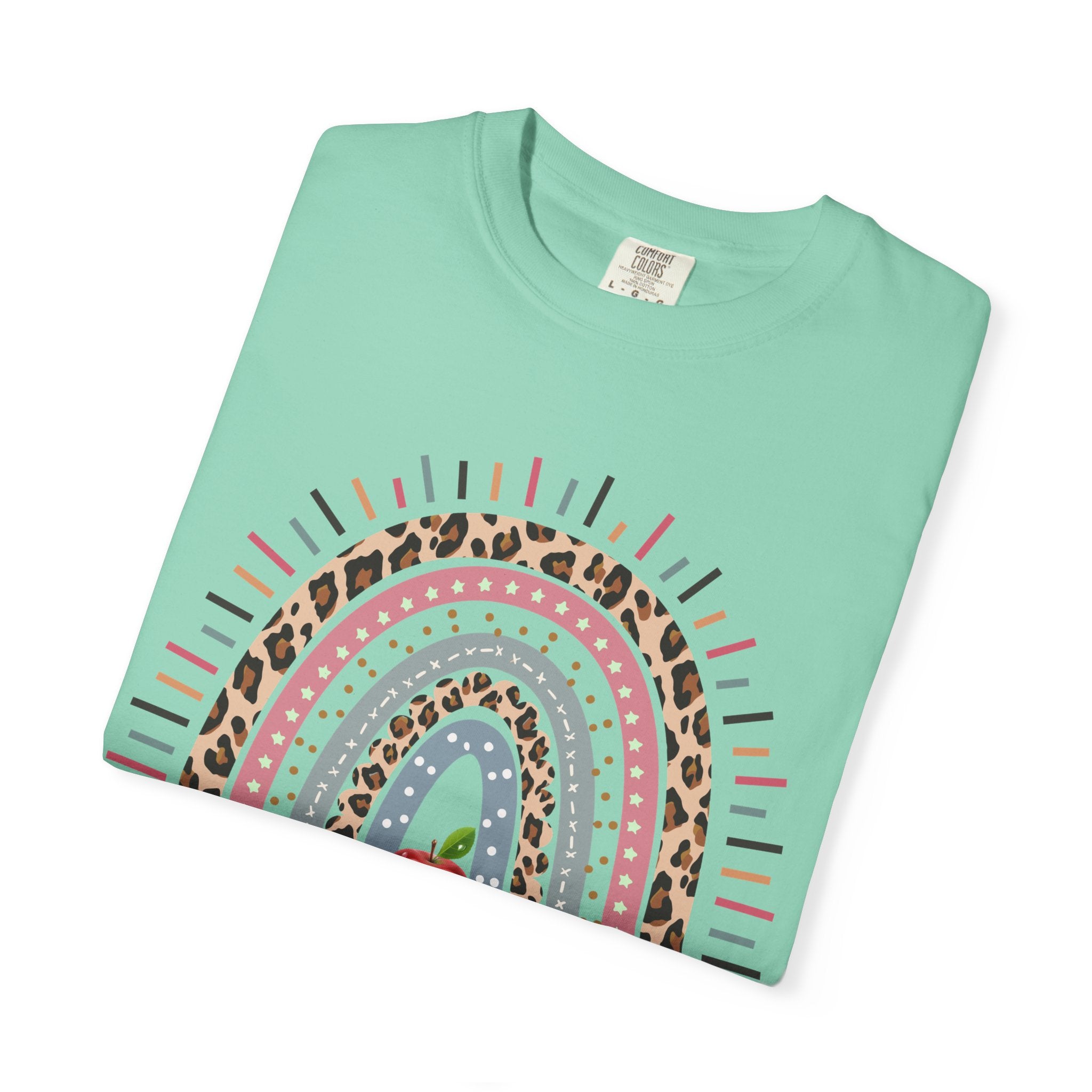 Teacher Rainbow T-Shirt - "We Are Hungry For Learning" School Apple Graphic Tee