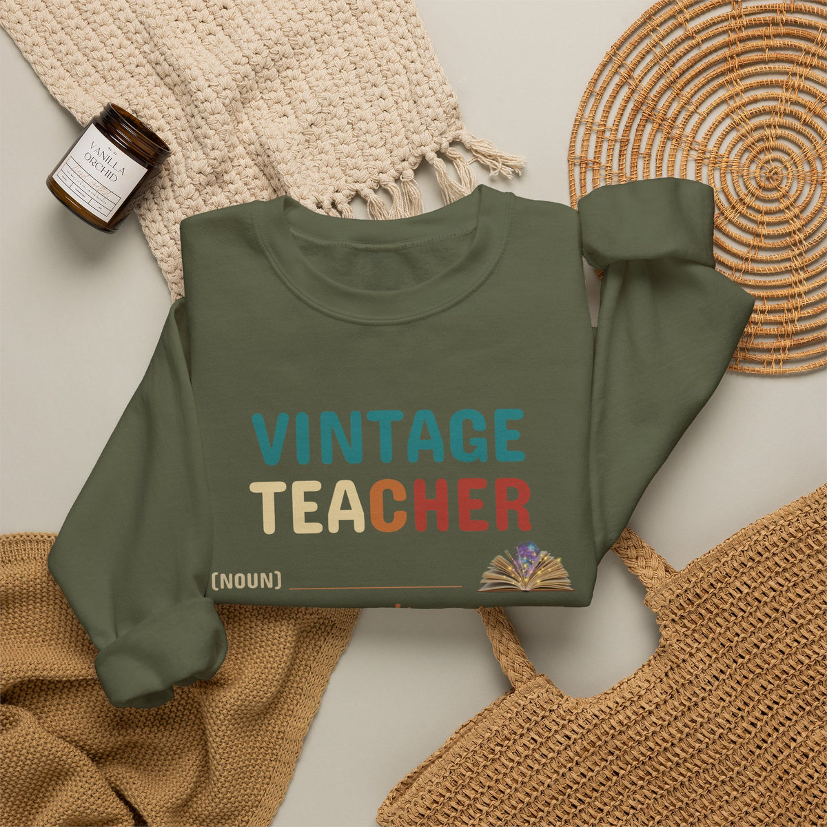 Vintage Teacher Quote Crewneck Sweatshirt