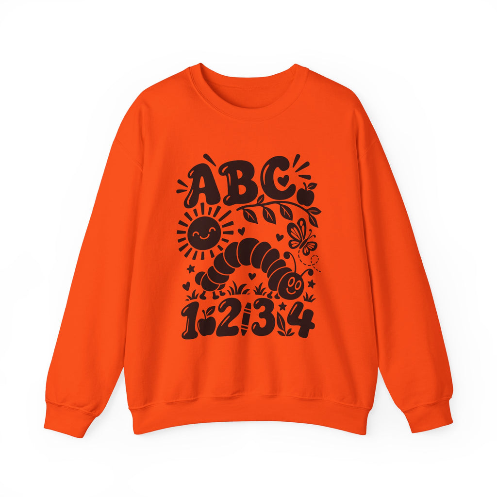 ABC 1234 Alphabet & Numbers Educational Crewneck Sweatshirt