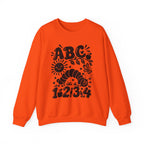 ABC 1234 Alphabet & Numbers Educational Crewneck Sweatshirt