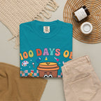100 Days of Coffee & Chaos T-Shirt — Funny Teacher/Student Celebration Tee