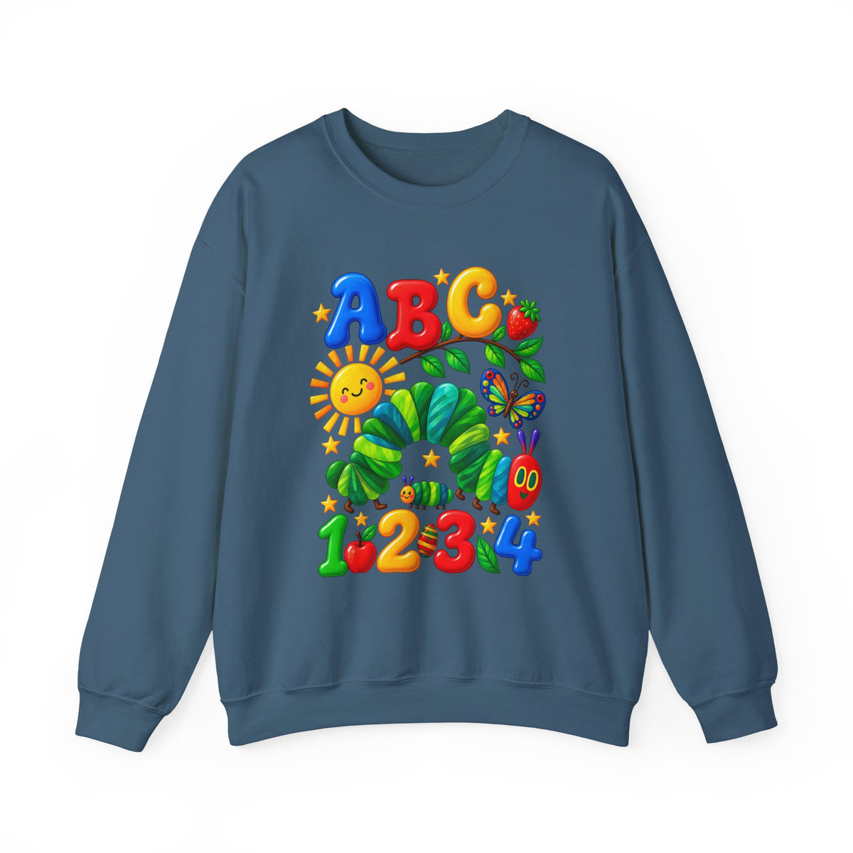 ABC 1234 Educational Kids Crewneck Sweatshirt