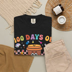 100 Days of Coffee & Chaos T-Shirt — Funny Teacher/Student Celebration Tee