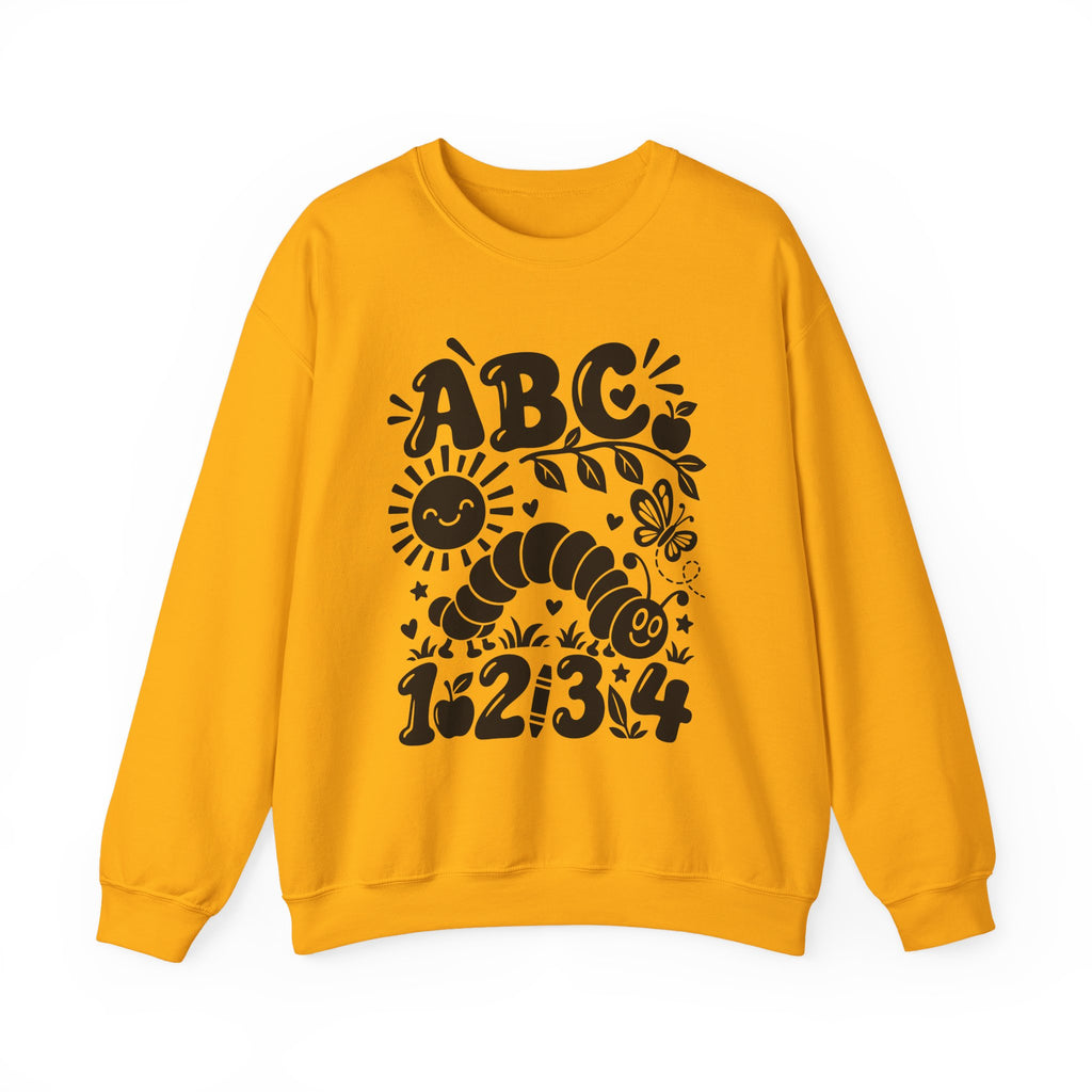 ABC 1234 Alphabet & Numbers Educational Crewneck Sweatshirt