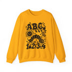 ABC 1234 Alphabet & Numbers Educational Crewneck Sweatshirt
