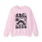 ABC 1234 Alphabet & Numbers Educational Crewneck Sweatshirt