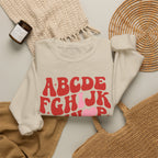 Alphabet ABC Sweatshirt – Playful Red Letter Crewneck