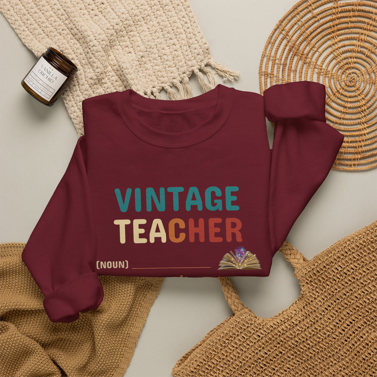 Vintage Teacher Quote Crewneck Sweatshirt