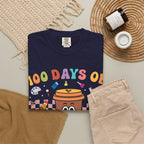 100 Days of Coffee & Chaos T-Shirt — Funny Teacher/Student Celebration Tee