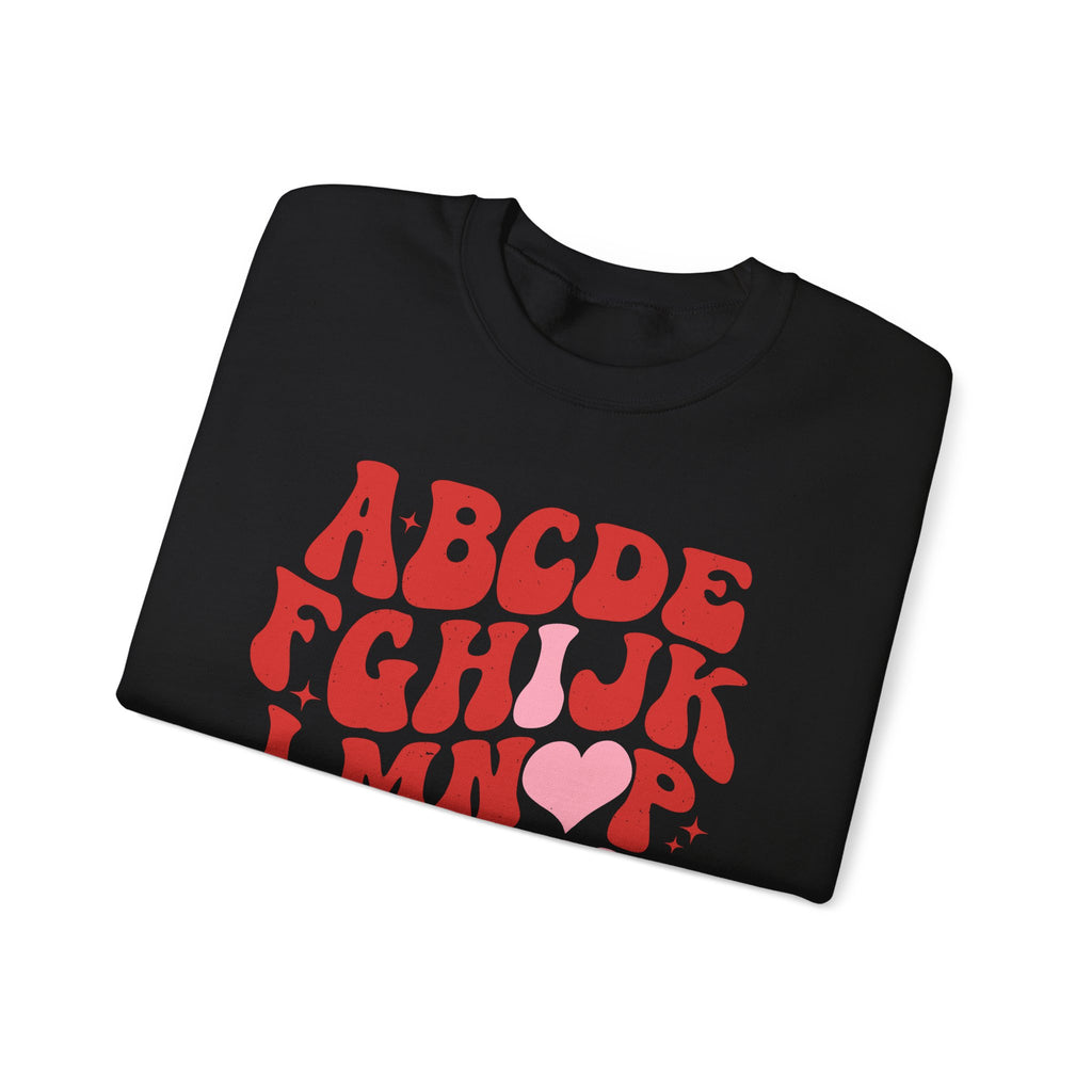 Alphabet ABC Sweatshirt – Playful Red Letter Crewneck