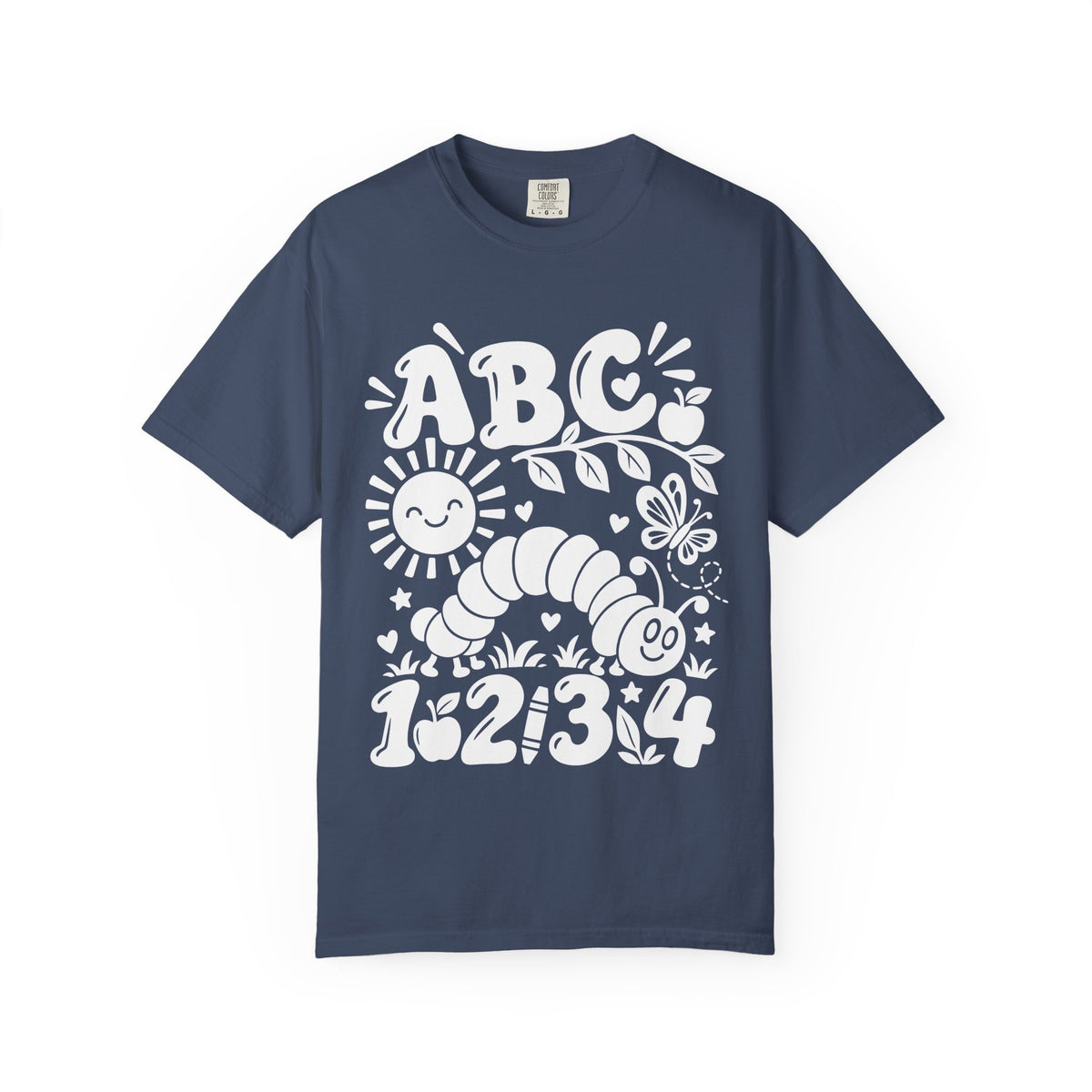 ABC 1-2-3 Educational T-Shirt — Cute Caterpillar Alphabet & Numbers Tee