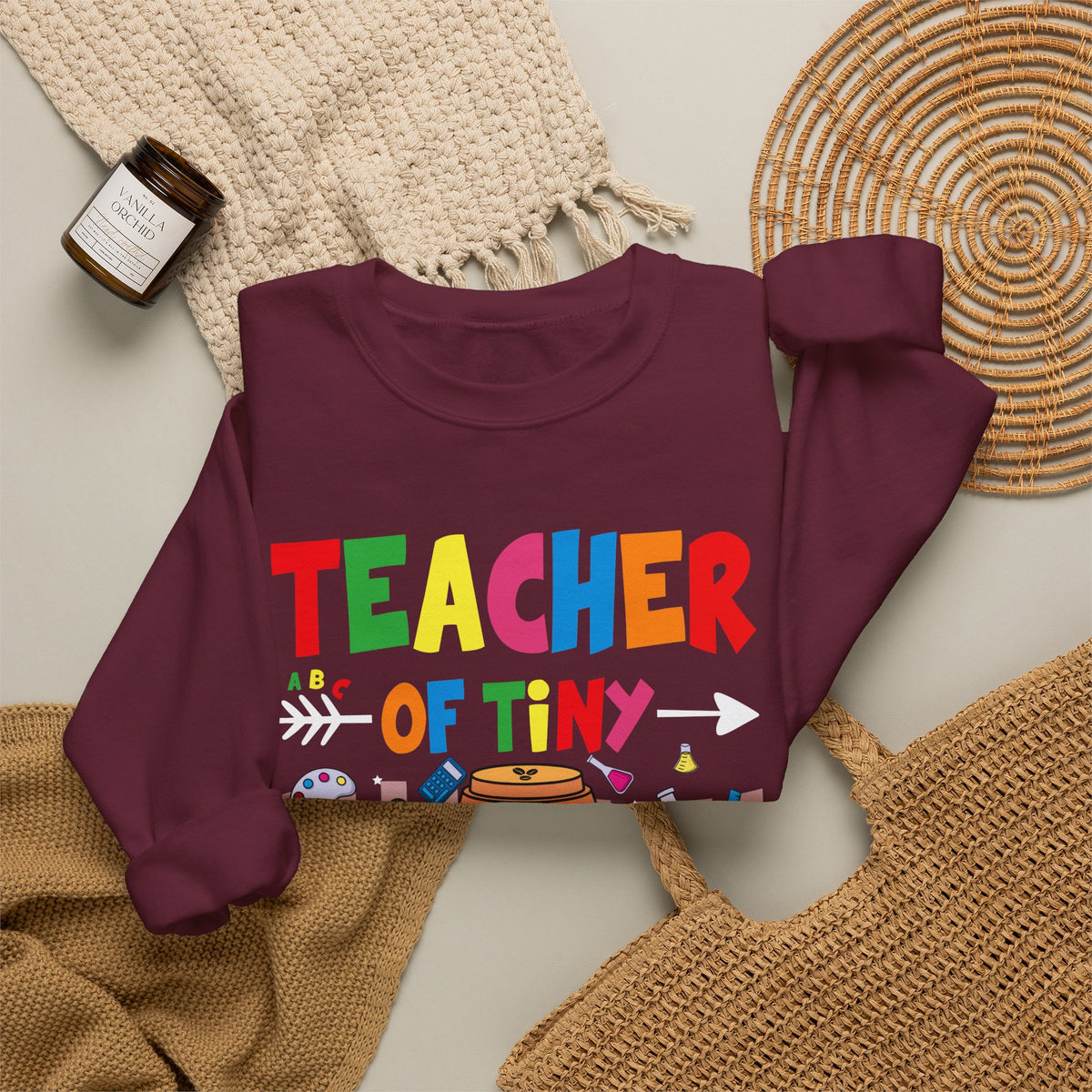 Teacher of Tiny Superheroes Crewneck Sweatshirt
