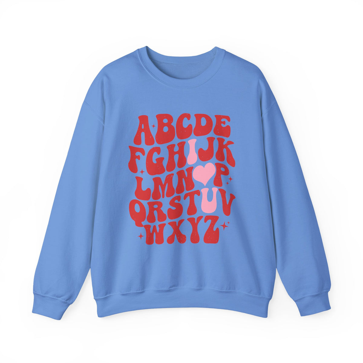 Alphabet ABC Sweatshirt – Playful Red Letter Crewneck