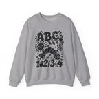 ABC 1234 Alphabet & Numbers Educational Crewneck Sweatshirt