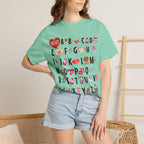 Valentine Alphabet Graphic T-Shirt — Love-Themed A–Z Design