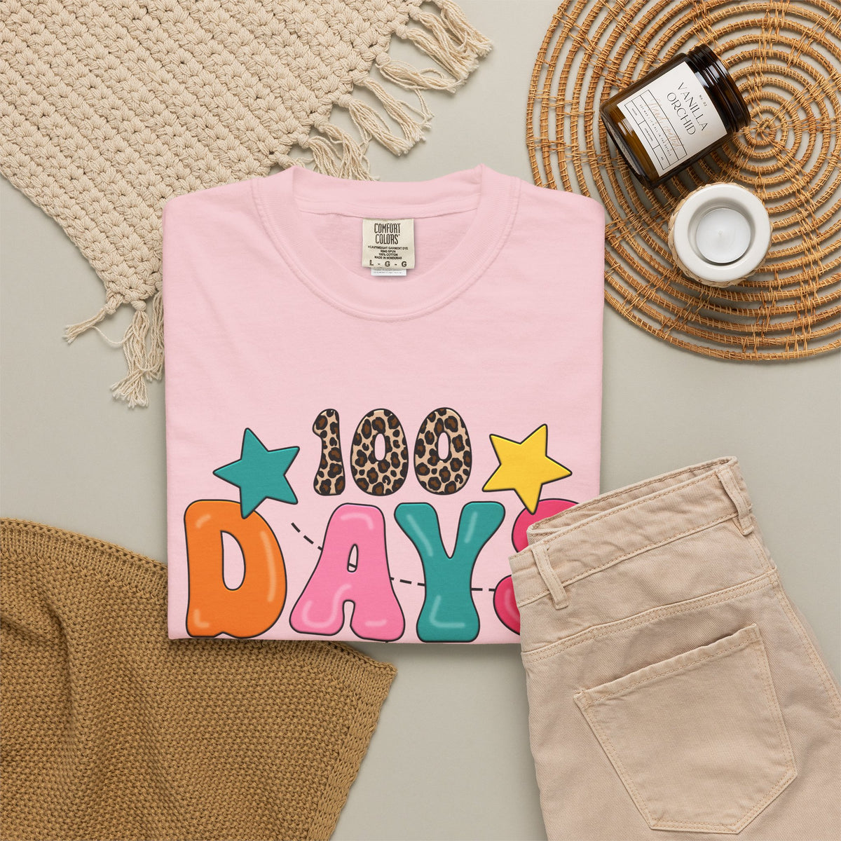 100 Days of School T-Shirt — Colorful Kids Celebration Tee