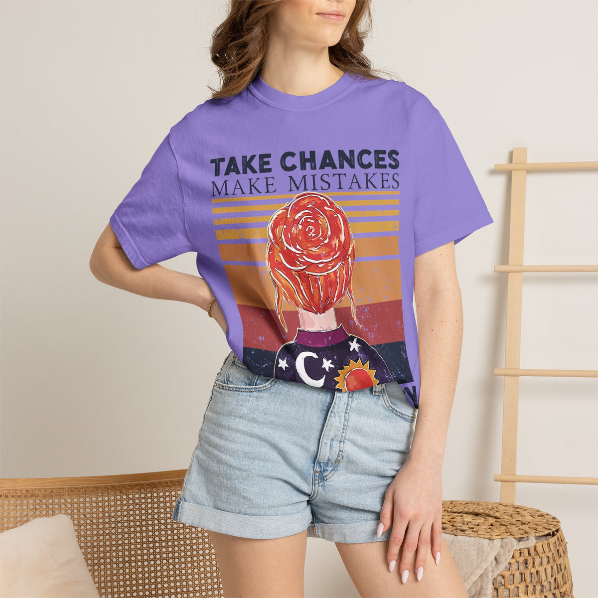 Take Chances Make Mistakes Get Messy T-Shirt — Retro Artsy Encouragement Tee