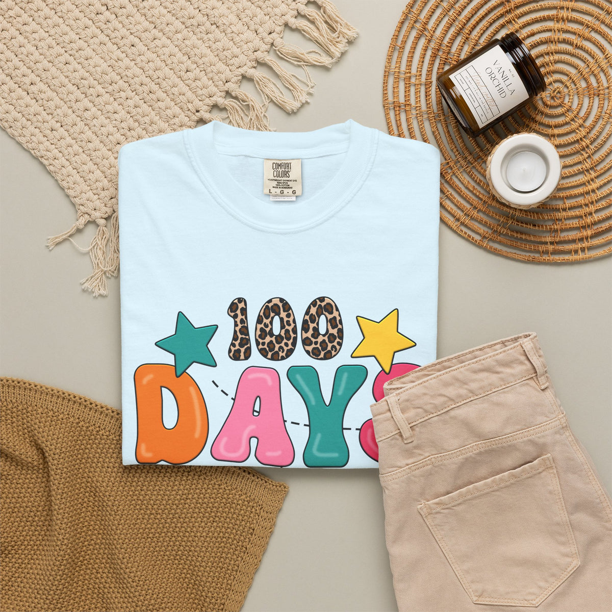 100 Days of School T-Shirt — Colorful Kids Celebration Tee